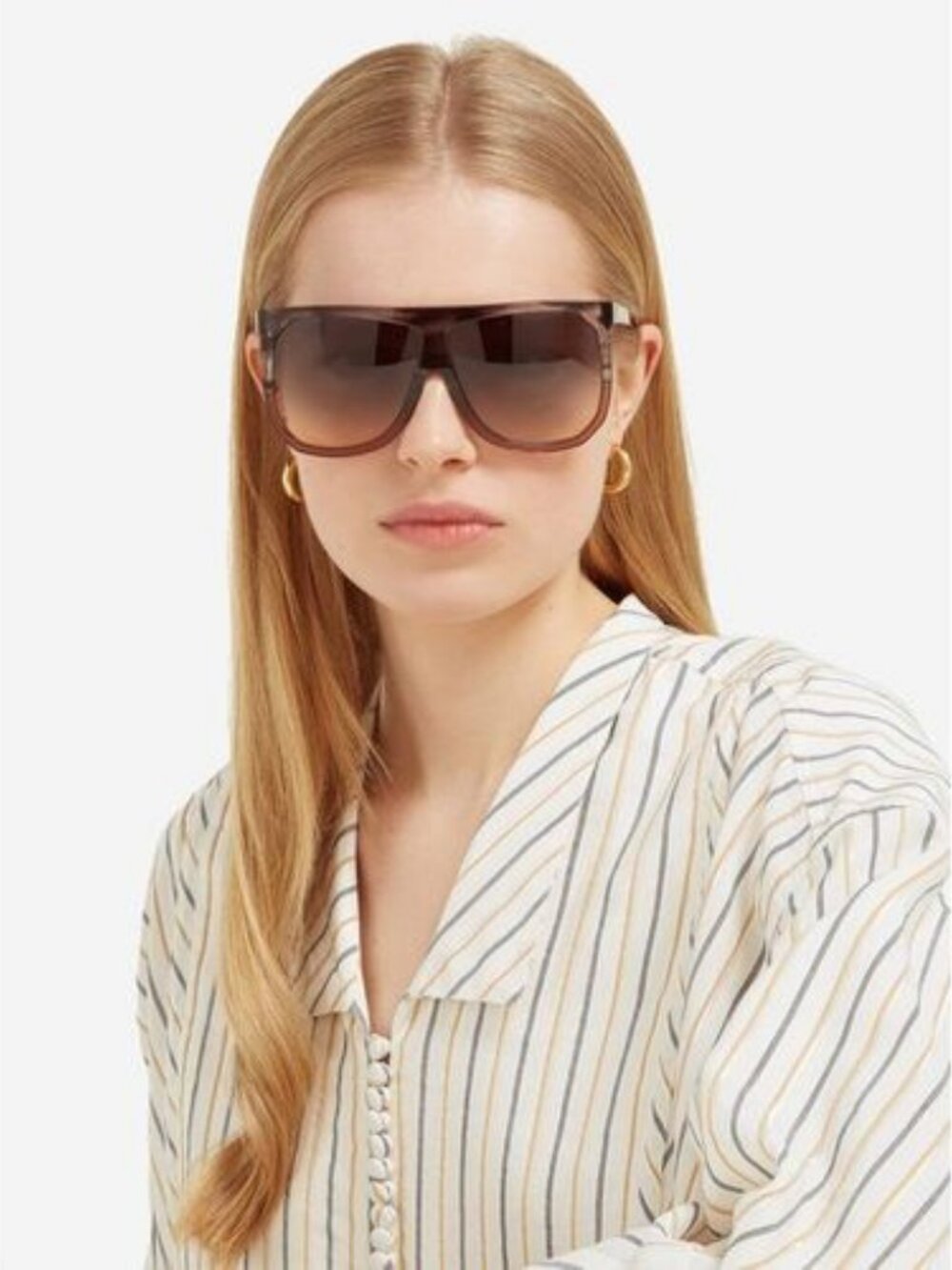 LOEWE LW40001F 83V PURPLE STRIPE MULTICOLOUR SHIELD SUNGLASSES